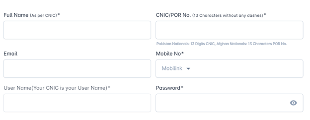 "Form field: Enter candidate's personal details for registration or application of Navttc Batch 2 Summer 2024