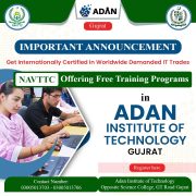 NAVTTC Free Courses 2024 – Apply Now at ADANIT Center, Gujrat